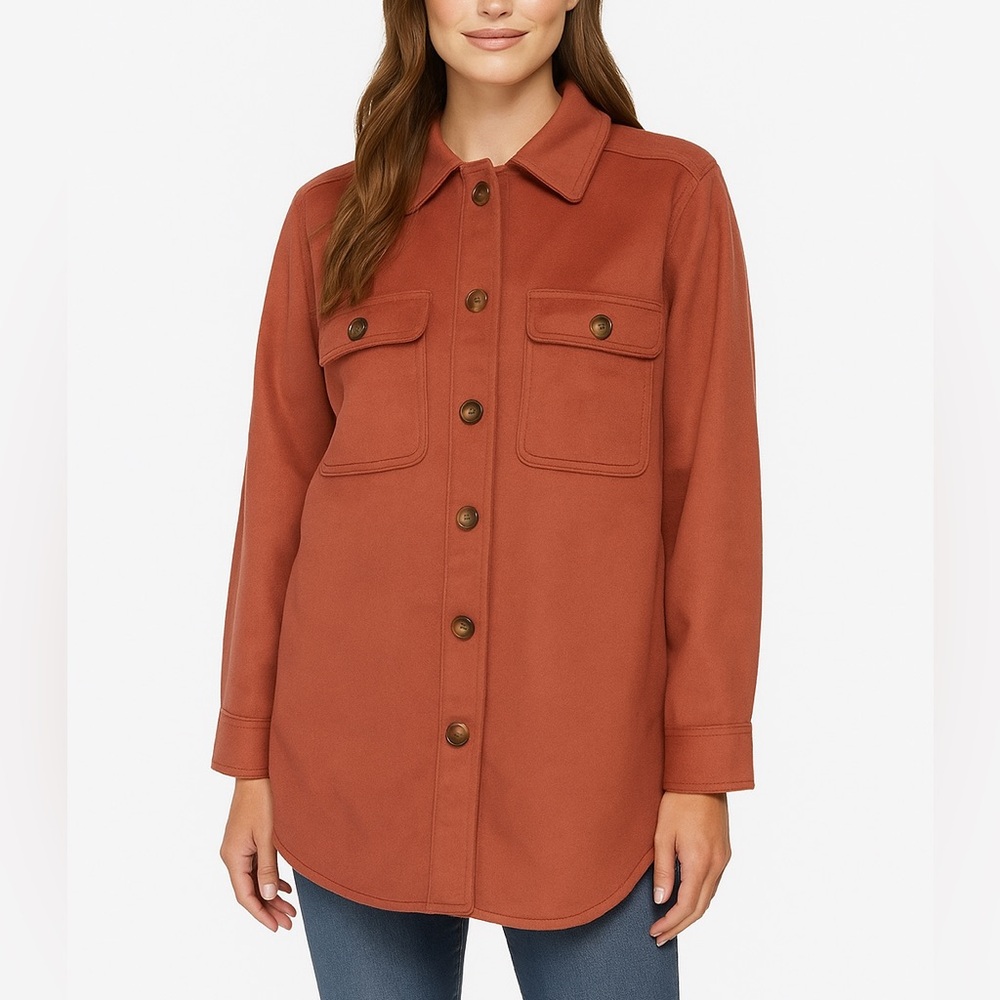 Old Navy Size Small Rust Red Shacket Jacket New With Tags